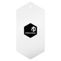 Hexagonal 6D SLIDING mat with a black logo on a white background
