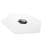 Hexagonal 6D SLIDING Pro mat with a black logo on a white background